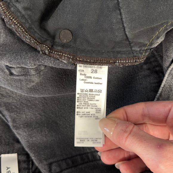 NWT Moussy Vintage Elmont Super Wide Mid-Rise Jeans size 28 Light Black - Picture 8 of 11